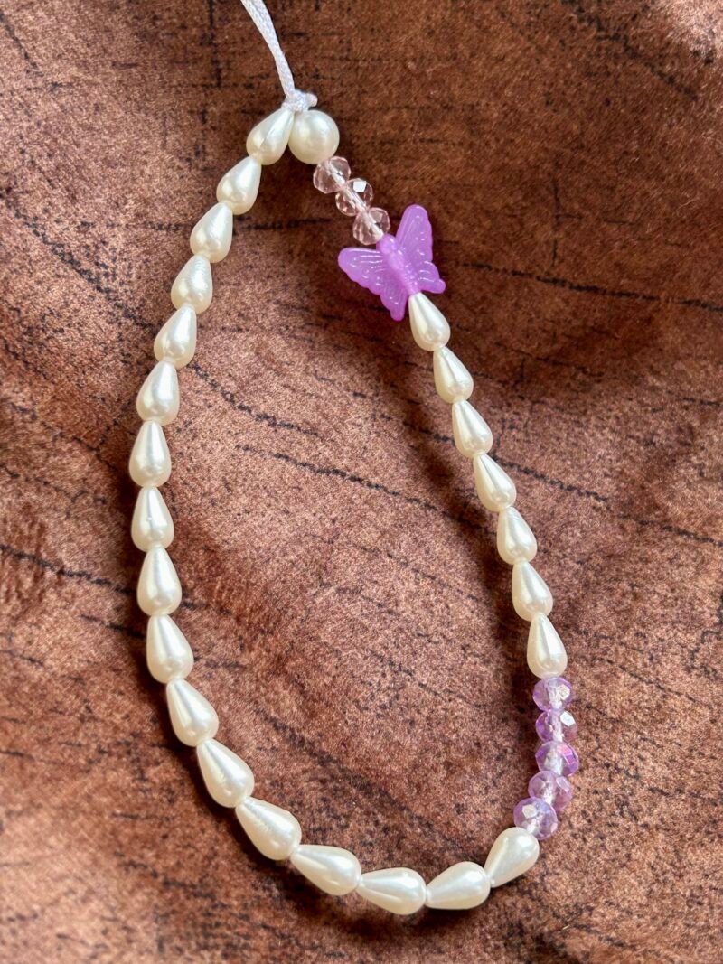 drop pearl purple butterfly