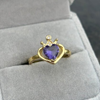 Royal Amethyst Heart Ring