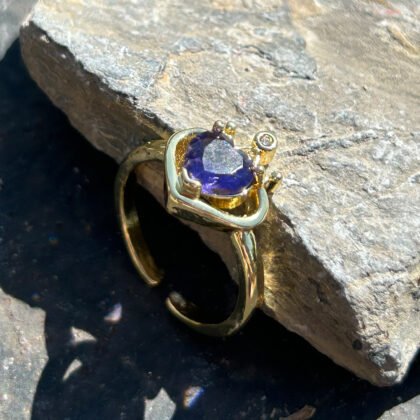 Royal Amethyst Heart Ring