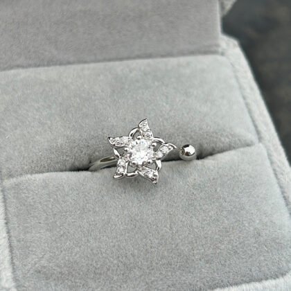 Frost Bloom Star Ring