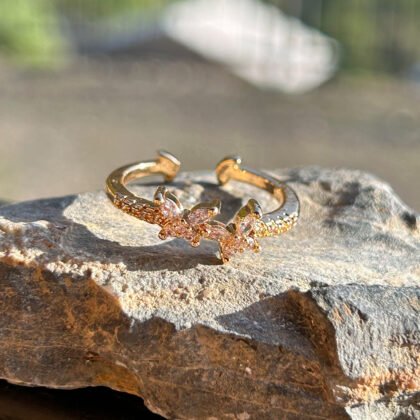 Twin Bloom Sparkle Ring
