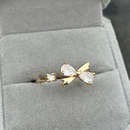 Crystal Flutter Butterfly Ring