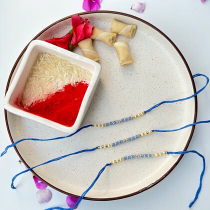 Elegant Beaded Thread Rakhi
