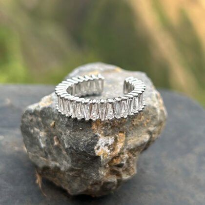 Crystal Taper Baguette Band