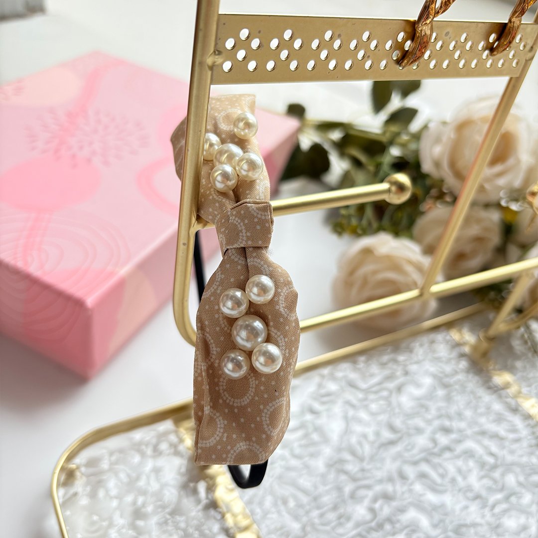 Pearl Pop Bow Hair Bands1