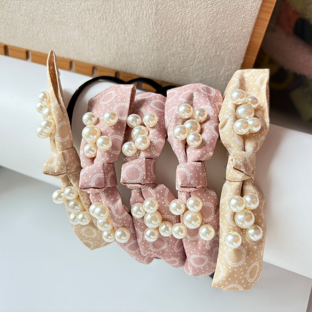 Pearl Pop Bow Hair Bands