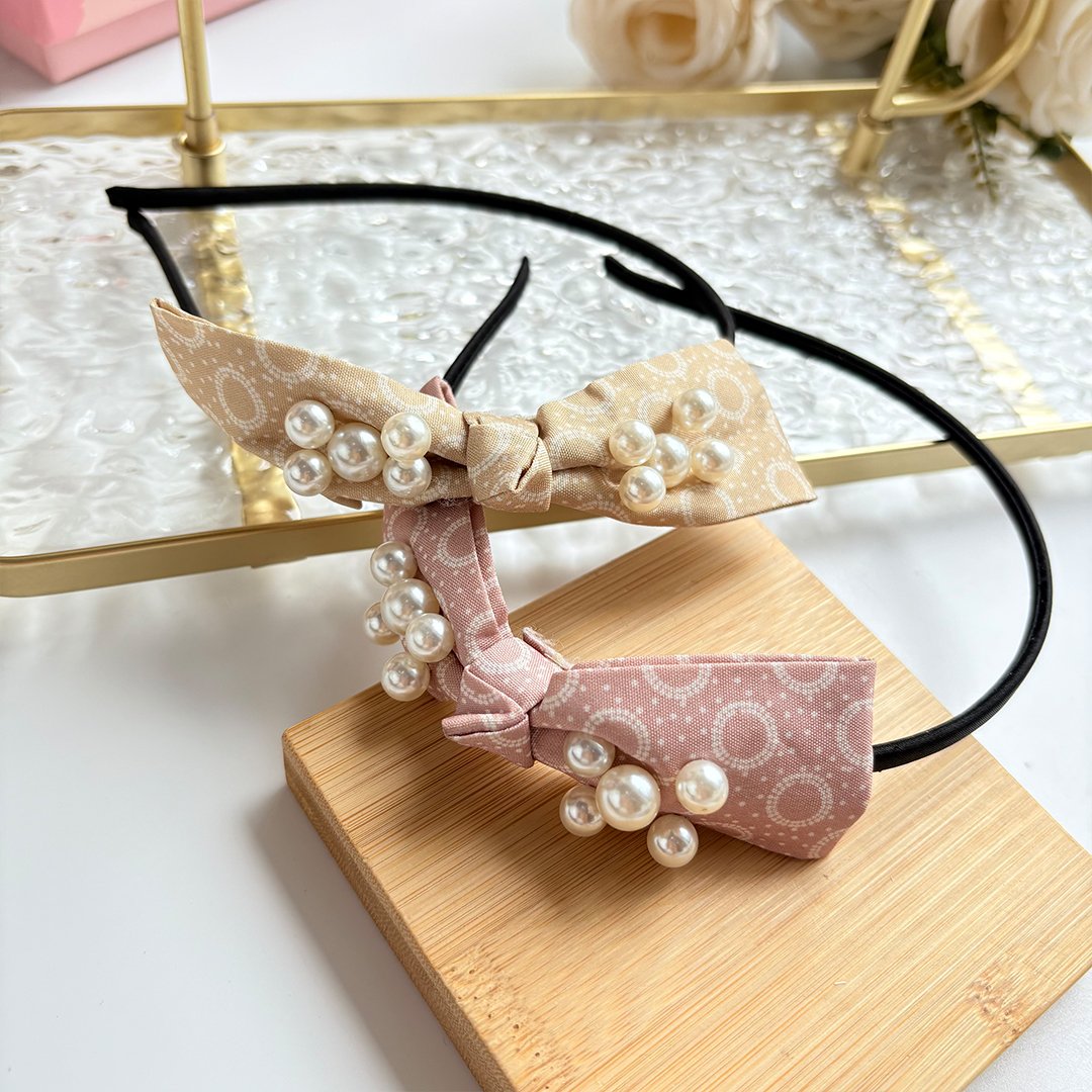 Pearl Pop Bow Hair Bands