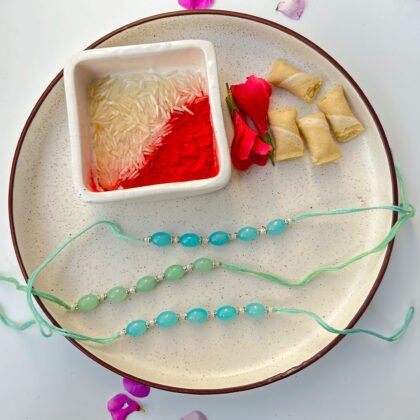 Oval Stone Bead Rakhi