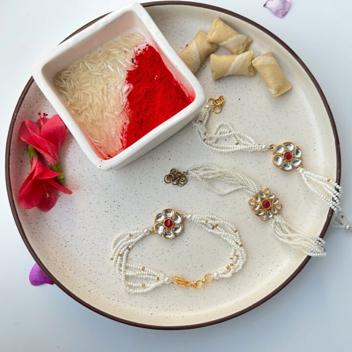 Royal Kundan Pearl Rakhi