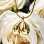 Golden Raindrop Charm Necklace