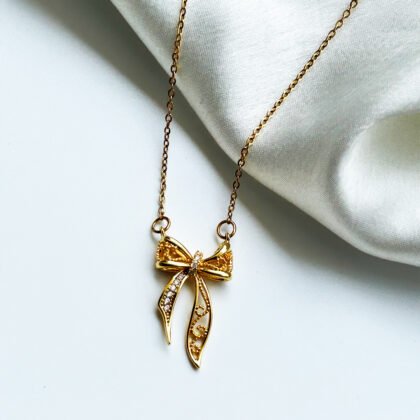 Royal Ribbon Sparkle Necklace