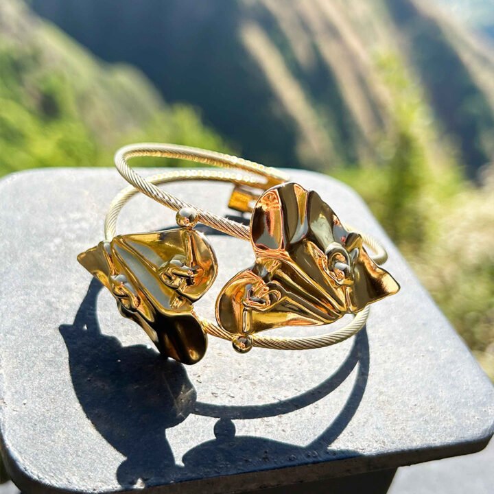 Molten Bloom Floral Bangle