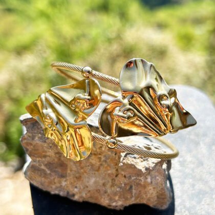 Molten Bloom Floral Bangle