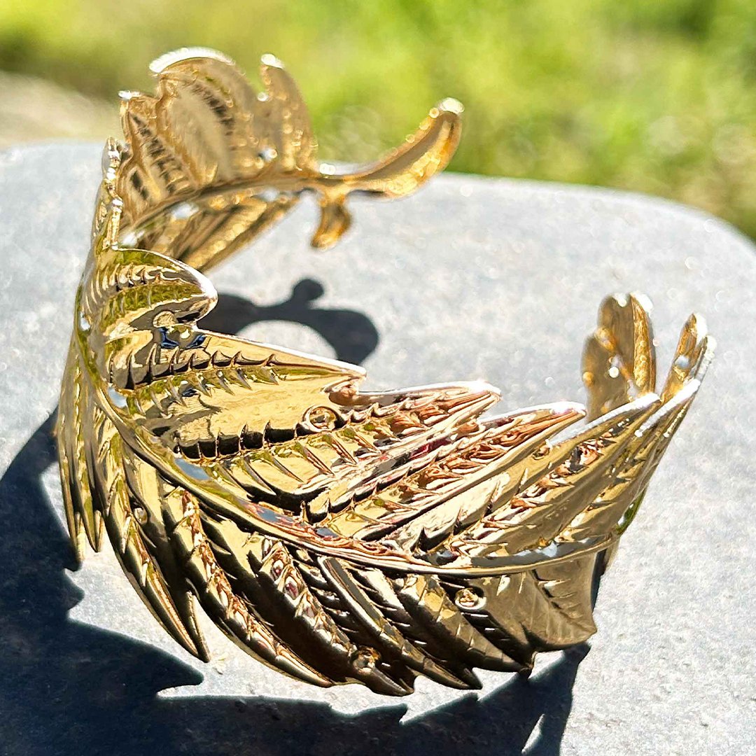Golden Fern Whisper Bangle
