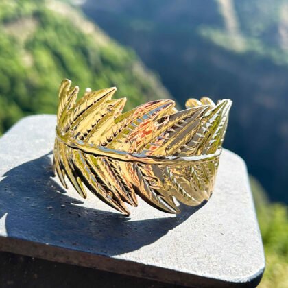 Golden Fern Whisper Bangle