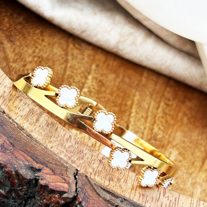 Ivory Bloom Cuff Bracelet