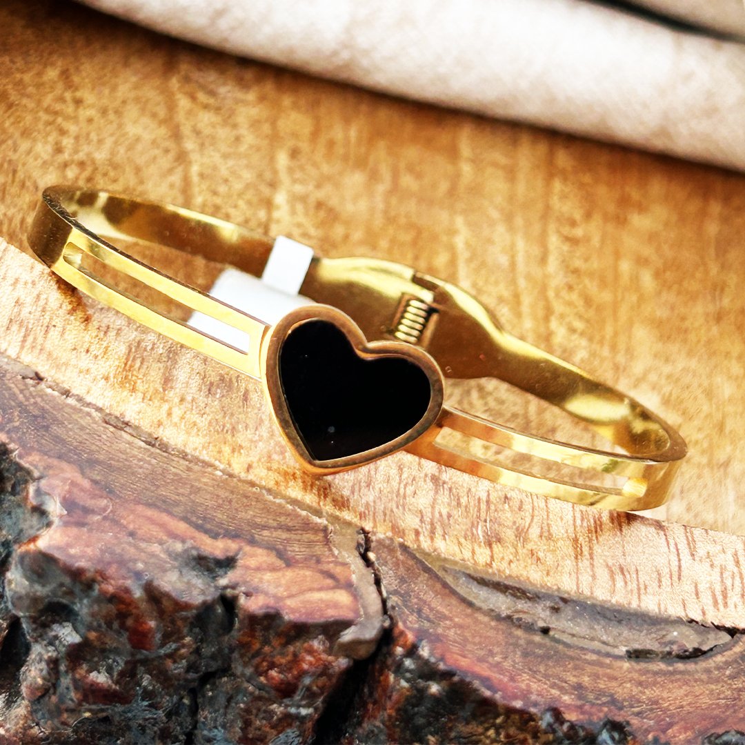 Midnight Heart Luxe Bangle
