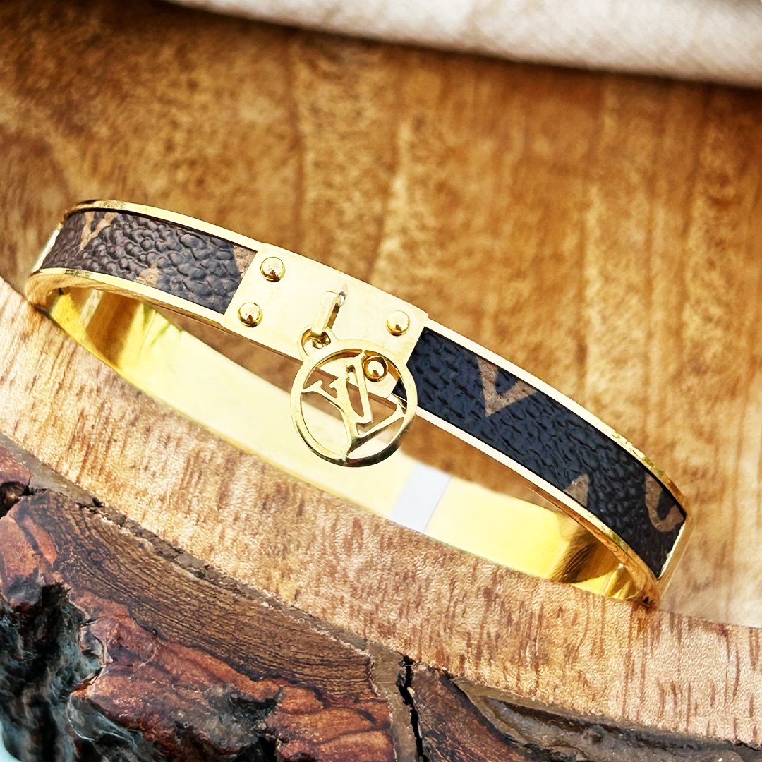 Luxury Monogram Charm Bangle