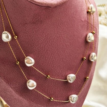 Golden Glow Baroque Pearl Necklace