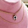 Lucky Clover Heart Pendant Necklace