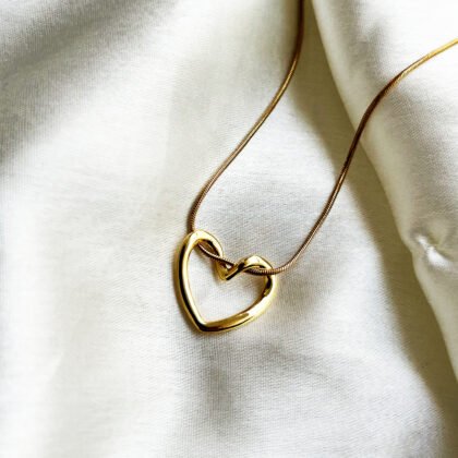 Golden Open Heart Pendant