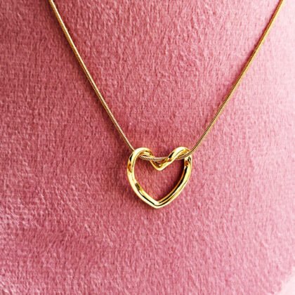 Golden Open Heart Pendant