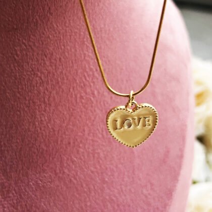 Golden Love Heart Pendant