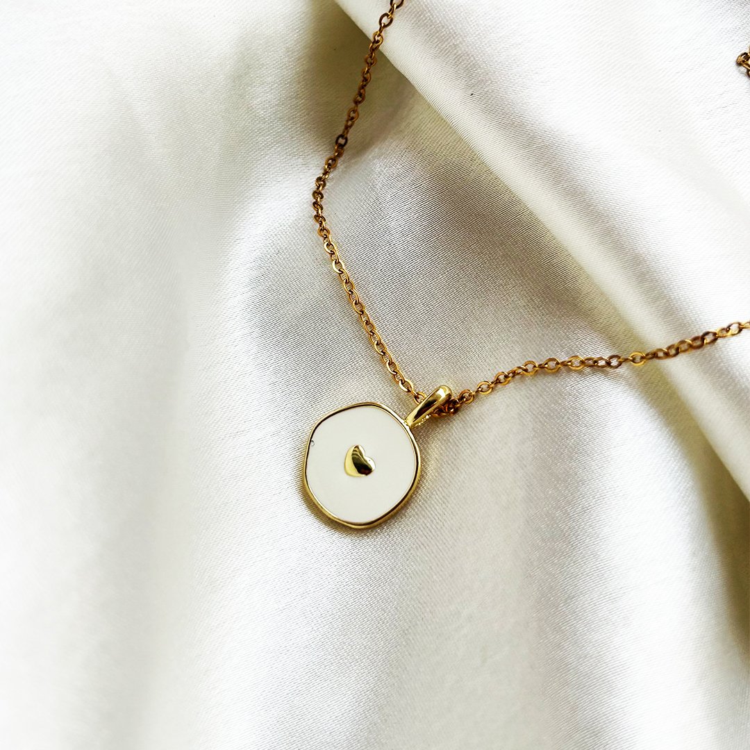 Golden Medallion Heart Pendant