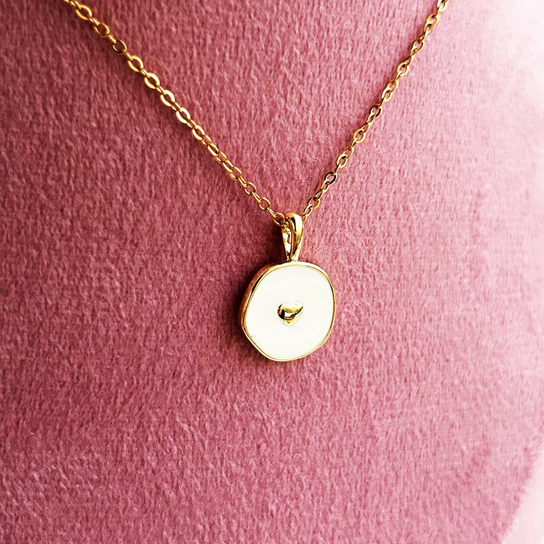 Golden Medallion Heart Pendant