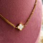 Golden Clover Charm Chain Bracelet