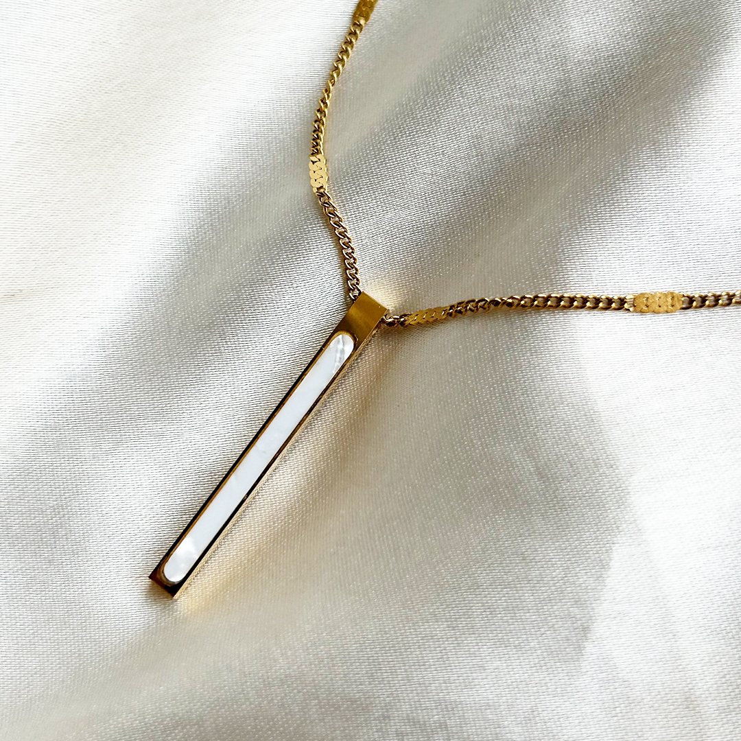 Golden Minimalist Bar Pendant