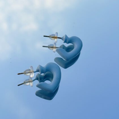 Sky Blue Chunky Resin Earrings