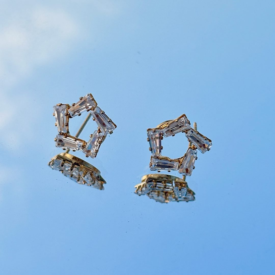 Crystal Starburst Stud Earrings