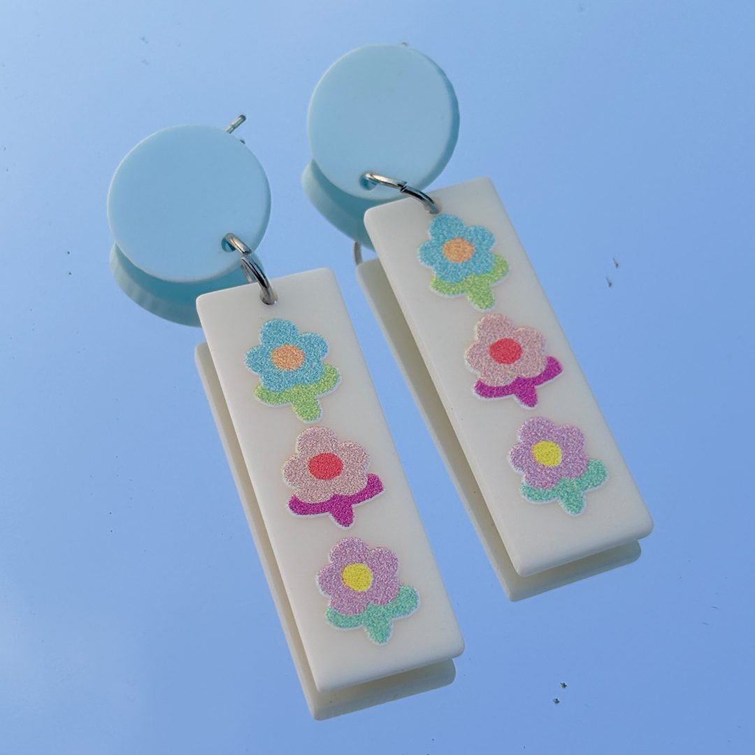 Pastel Bloom Dangle Earrings
