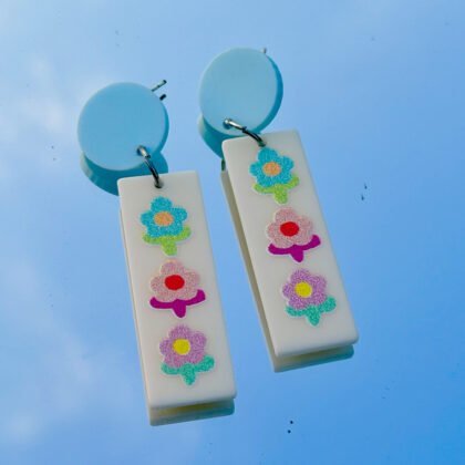 Pastel Bloom Dangle Earrings