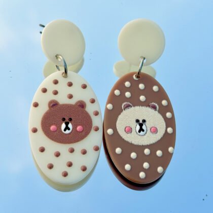 Bear Pop Polka Dangle Earrings
