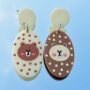 Bear Pop Polka Dangle Earrings