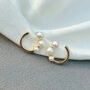 Pearl Twist Half-Hoop Earrings
