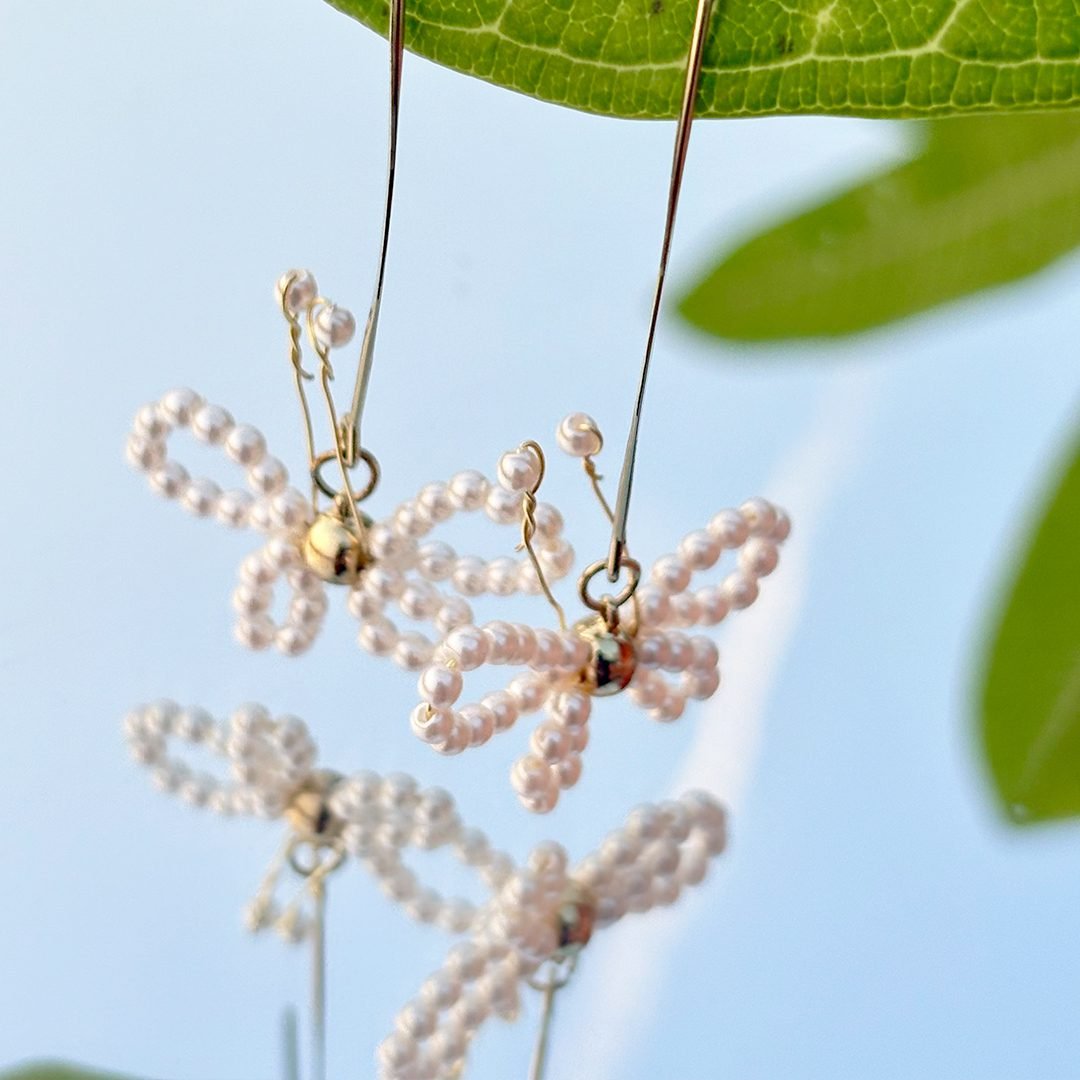 Pearl Wings Dragonfly Earrings