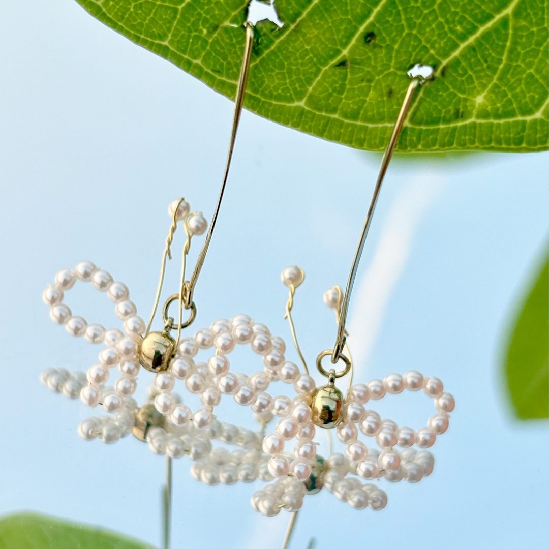 Pearl Wings Dragonfly Earrings