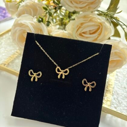Golden Bow Charm Set