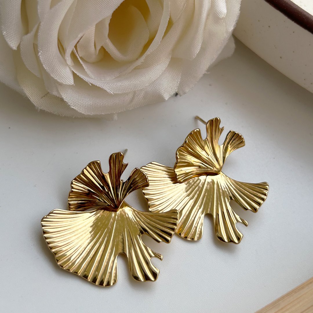 Fan Leaf Earrings1