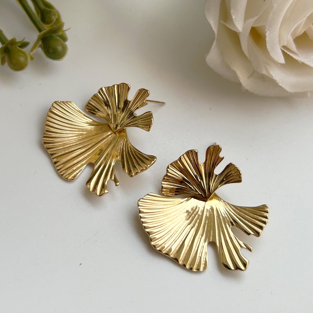 Fan Leaf Earrings