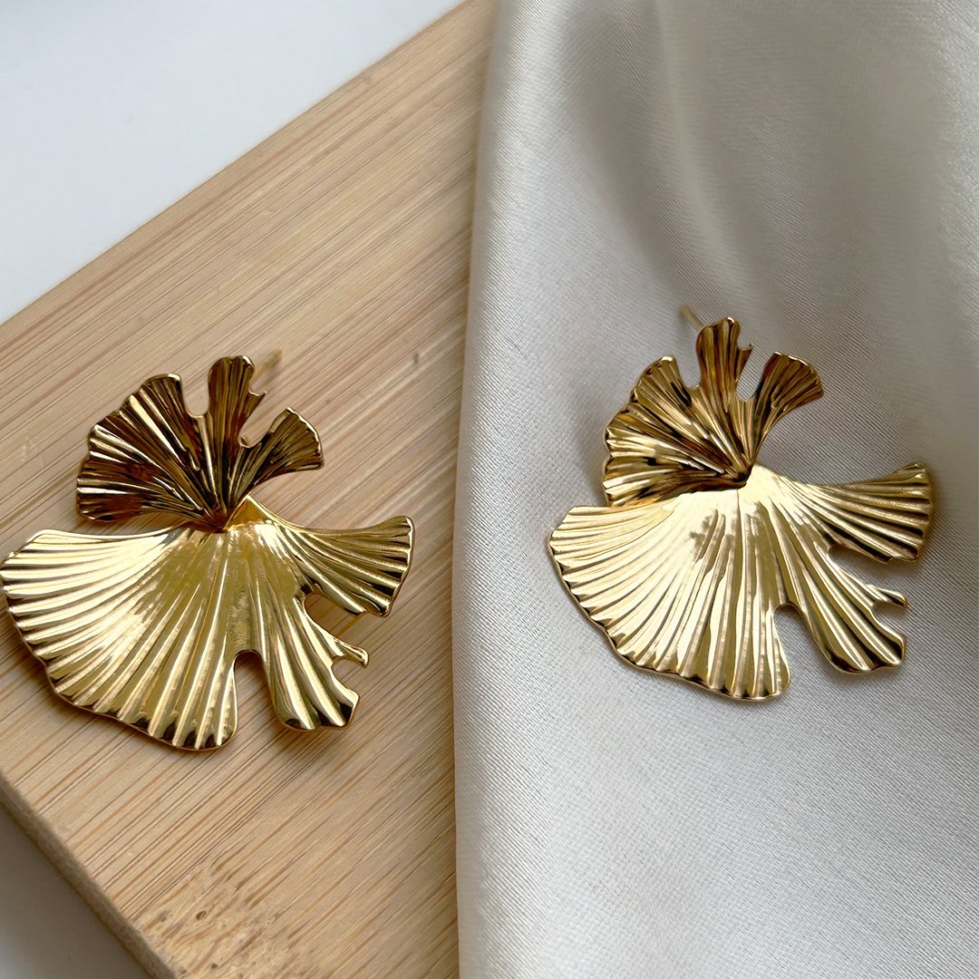 Fan Leaf Earrings