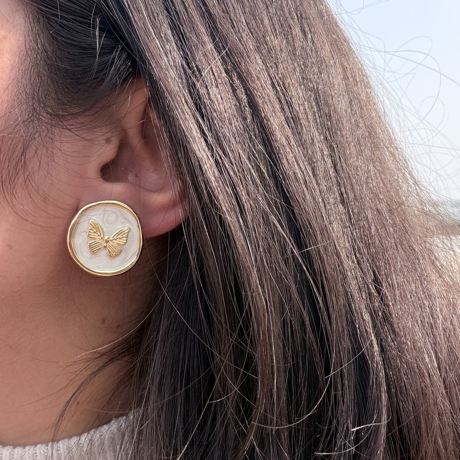 Butterfly Stamp studs