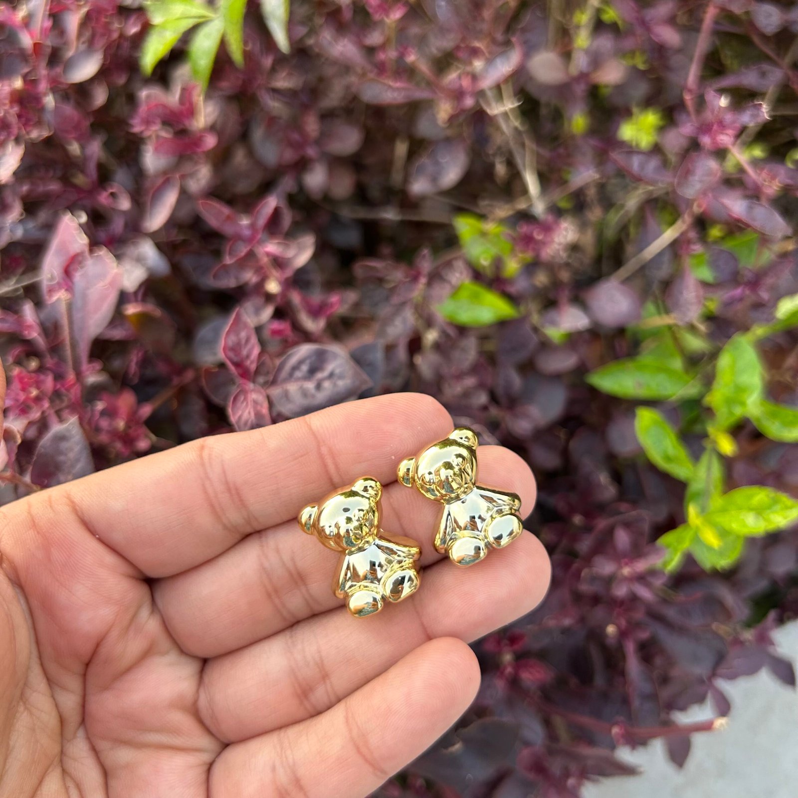 Gold Teddy Earrings