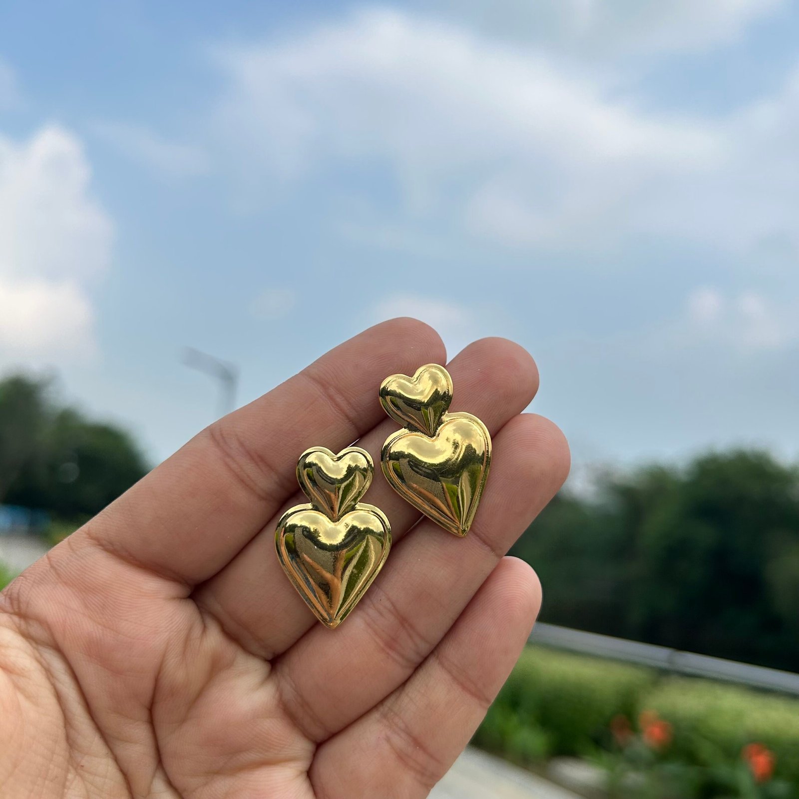 Double Heart Earrings