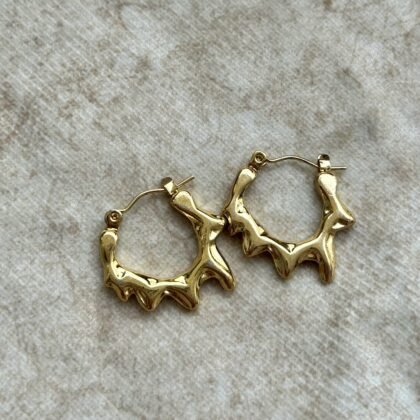 Wave Crown Hoops