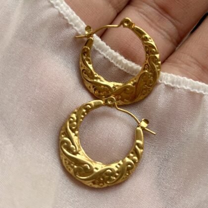 Vintage Swirl Hoops