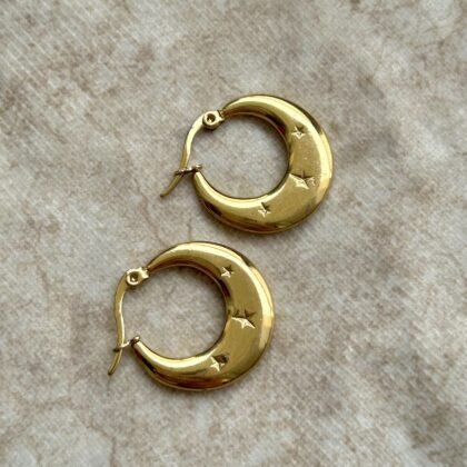 Moonlit Star Hoops
